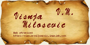 Višnja Milošević vizit kartica